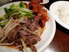 牛生姜焼き&唐揚げ定食　肉の大山＠上野